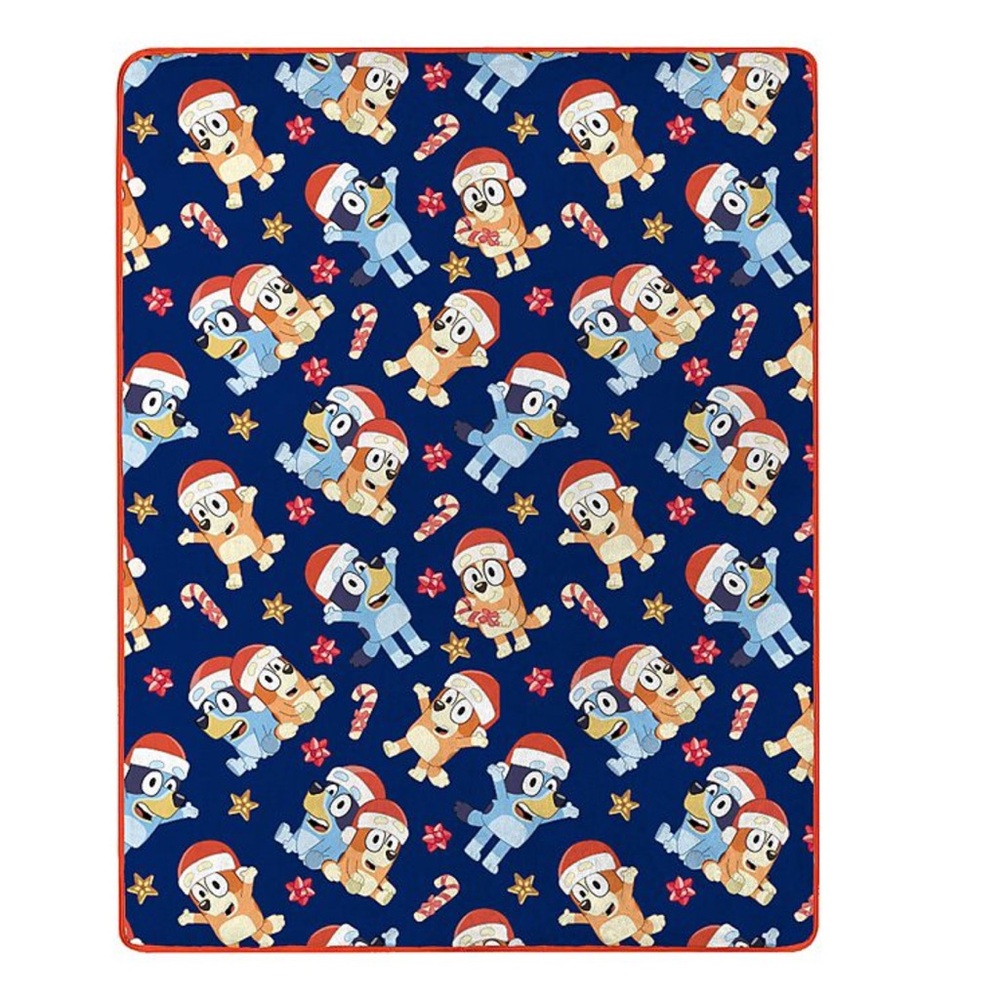Bluey Holiday Plush Throw Blanket